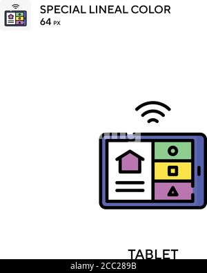 Tablet Special lineal color vector icon. Tablet icons for your business project Stock Vector