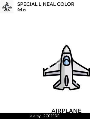 Airplane Special lineal color vector icon. Airplane icons for your business project Stock Vector