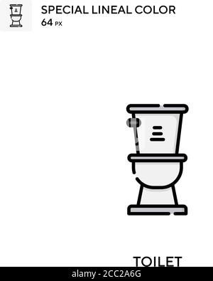 Toilet Special lineal color vector icon. Toilet icons for your business project Stock Vector