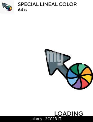 Loading Special lineal color vector icon. Loading icons for your business project Stock Vector