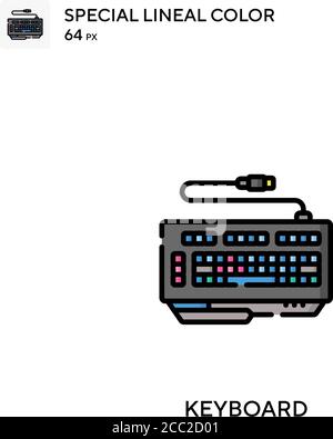 Keyboard Special lineal color vector icon. Keyboard icons for your business project Stock Vector