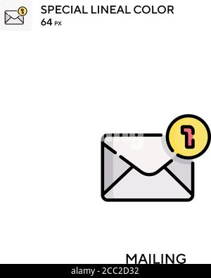 Mailing Special lineal color vector icon. Mailing icons for your business project Stock Vector