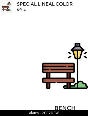 Bench Special lineal color vector icon. Bench icons for your business project Stock Vector