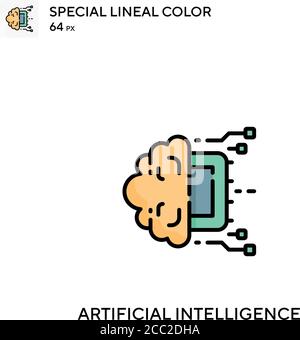 Artificial intelligence Special lineal color vector icon. Artificial intelligence icons for your business project Stock Vector