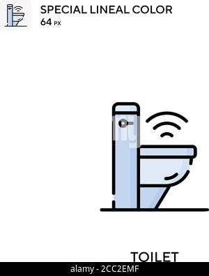 Toilet Special lineal color vector icon. Toilet icons for your business project Stock Vector