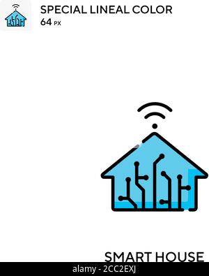 Smart house Special lineal color vector icon. Smart house icons for your business project Stock Vector