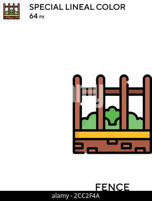 Fence-1 Special lineal color icon. Illustration symbol design template ...