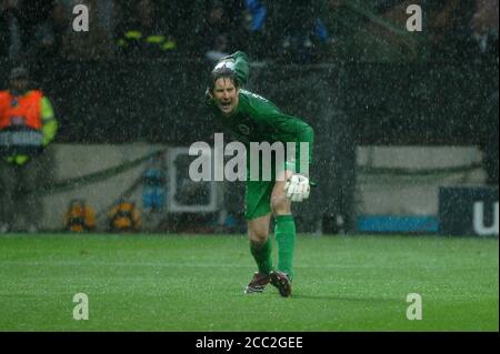 Milan  Italy , 02 May 2007, 'SAN SIRO ' Stadium,  UEFA Champions League 2006/2007, AC Milan - FC Manchester United: Edwin Van Der Sar during the match Stock Photo