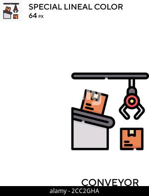 Conveyor Special lineal color vector icon. Conveyor icons for your business project Stock Vector