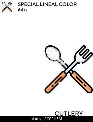 Cutlery Special lineal color vector icon. Cutlery icons for your business project Stock Vector