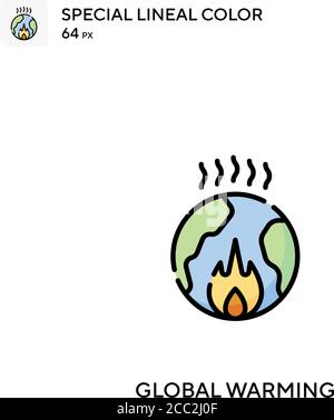 Global warming Special lineal color vector icon. Global warming icons for your business project Stock Vector