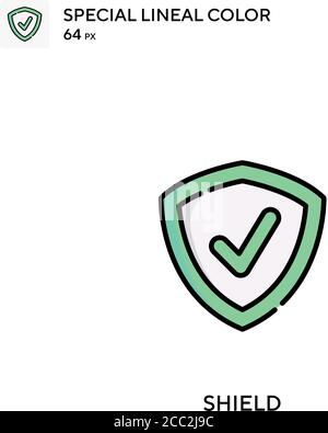 Shield Special lineal color icon. Illustration symbol design template ...