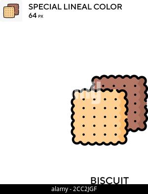 Round cracker with crumbs icons. Sweet or salty biscuit cookies ...