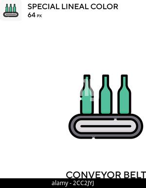 Conveyor belt Special lineal color vector icon. Conveyor belt icons for your business project Stock Vector