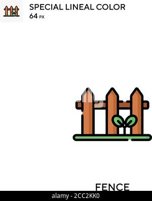 Fence-1 Special lineal color icon. Illustration symbol design template ...