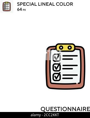 Questionnaire Special lineal color vector icon. Questionnaire icons for your business project Stock Vector
