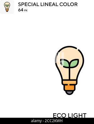 Eco light Special lineal color vector icon. Eco light icons for your business project Stock Vector