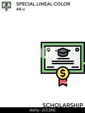 Scholarship Special lineal color vector icon. Scholarship icons for your business project Stock Vector