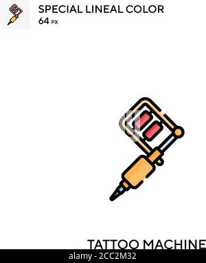 Tattoo machine Special lineal color vector icon. Tattoo machine icons for your business project Stock Vector