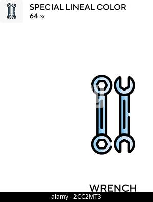 Wrench Special lineal color vector icon. Wrench icons for your business project Stock Vector