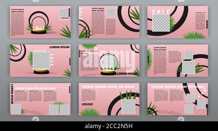 Trendy website templates, minimal presentation design. Multipurpose template for presentation slide, brochure cover, flyer and leaflet, corporate repo Stock Vector