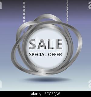 Metallic golden stage  realistic, round platform and realistic frame minimal background, 3d scene for product presentation or mockup. Sale promo podiu Stock Vector