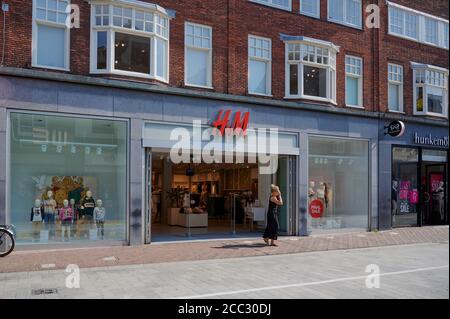 Alkmaar, Netherlands - August 12, 2020: H&M store front in the city of Alkmaar, Netherlands Stock Photo