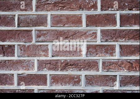 red brickstone wall from house in the Netherlands as picture background, full format with copy space Stock Photo