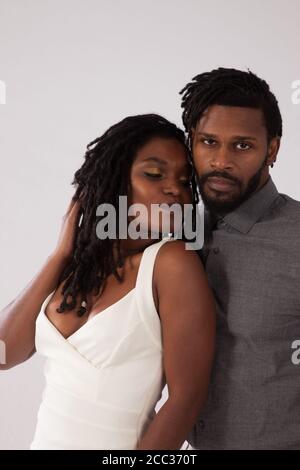 Romantic Black couple being together Stock Photo - Alamy