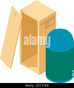 Different packaging icon, isometric style Stock Vector