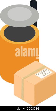 Concept disposal icon, isometric style Stock Vector