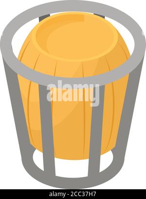 Wood waste icon, isometric style Stock Vector