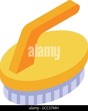 Dry cleaning brush icon, isometric style Stock Vector