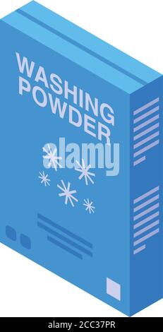 Dry cleaning washing powder icon, isometric style Stock Vector