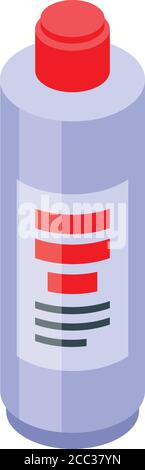 Bath shampoo bottle icon, isometric style Stock Vector