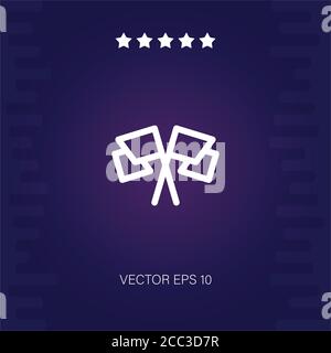 flags vector icon modern illustration Stock Vector