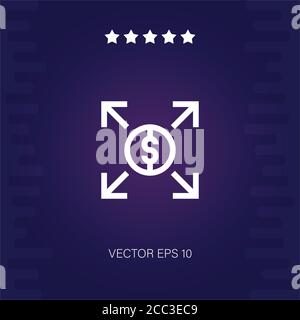 expand vector icon modern illustration Stock Vector