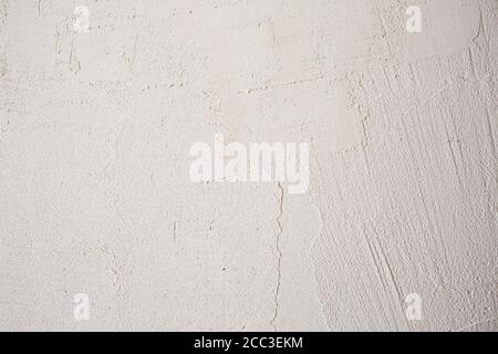 White background plastered texture, putty on a white wall, concrete wall texture background, cement wall, plaster texture, for designers Stock Photo