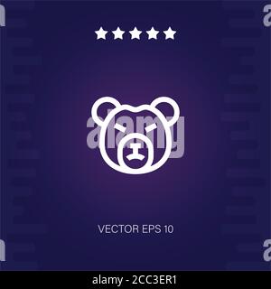 bear market vector icon modern illustration Stock Vector