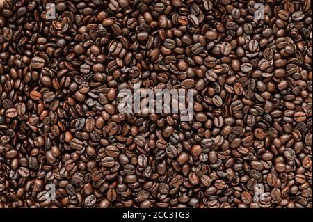 Freshly Roasted Coffee Beans Background Stock Photo