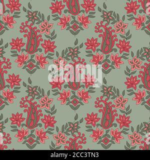 Geometric flower Design pattern on  background Stock Vector
