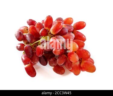 Red Seedless Grape on a White Background Stock Photo