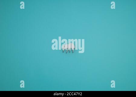 Rainy day icon in blue background. 3D rendering. Stock Photo