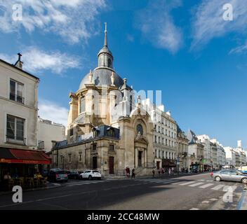 The Temple du Marais, sometimes known as the Temple Sainte-Marie, or historically, as the Church of Sainte Marie de la Visitation, is a Protestant chu Stock Photo