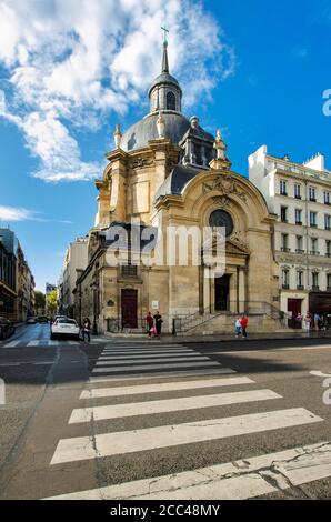 The Temple du Marais, sometimes known as the Temple Sainte-Marie, or historically, as the Church of Sainte Marie de la Visitation, is a Protestant chu Stock Photo