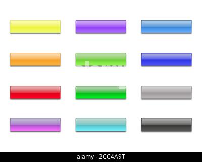 Illustration of colorful rectangle boxes on a white surface Stock Photo