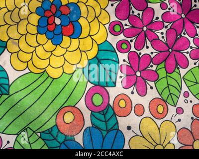 retro floral pattern wallpaper texture background Stock Photo