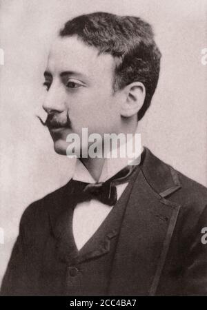 General Gabriele D'Annunzio, Prince of Montenevoso (1863 – 1938), sometimes spelled d'Annunzio, was an Italian poet, playwright, and journalist and so Stock Photo