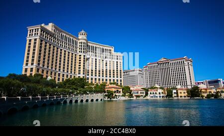 Las Vegas,NV/USA - Sep 16,2018 : View Bellagio hotels and casino in Las Vegas, USA. Las Vegas is one of the top tourist destinations in the world.