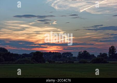 Sunset in Linden Limmer Hannover Germany Stock Photo